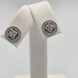 Dazzling 925 Silver Crystal Stud Earrings